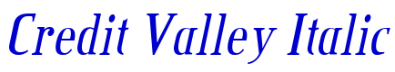 Credit Valley Italic police de caractère
